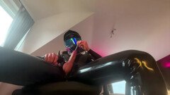 Horny Rubber Mx Biker Sounding Himself (huge Cumshot)