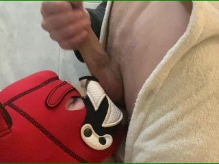 Puppy boy sucks furry boy’s big cock and gets cumshot in face